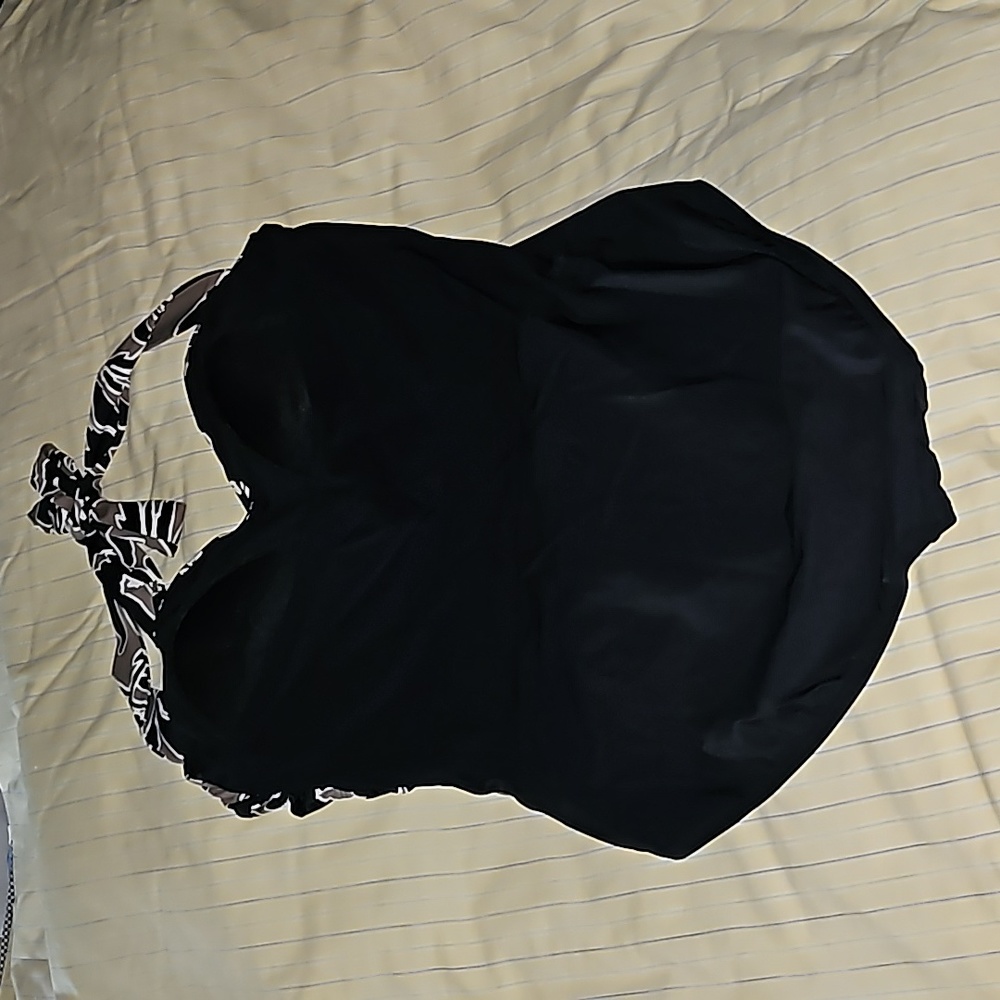 Aqua Green Black and brown swimsuit Size XL - Picture 8 of 16